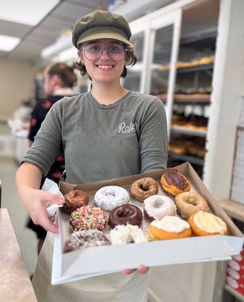 Ralphs Donut Shop in Cookeville, Box of variety of donuts